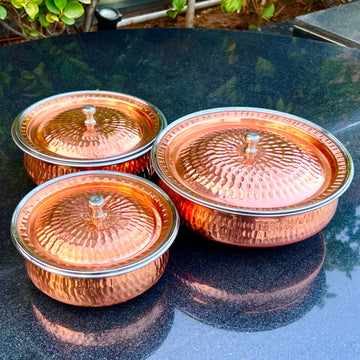REAL COPPER Handi Set of 3 Pieces